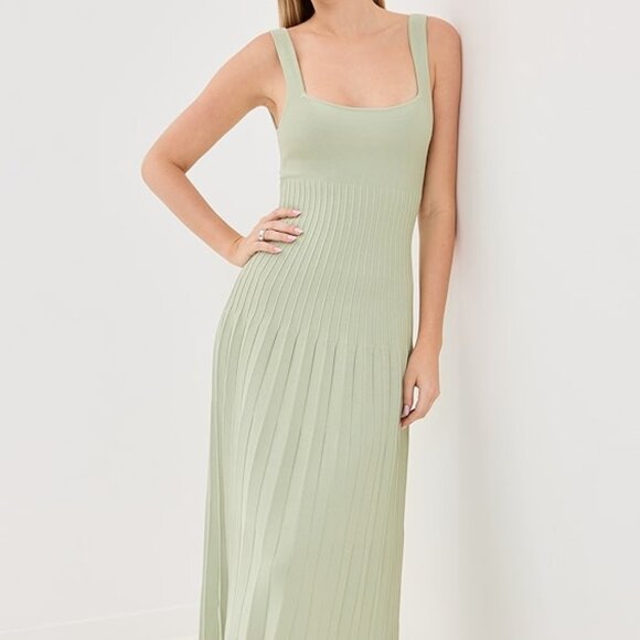NWT Staud Ellison Dress, Pale Jade - Picture 1 of 2